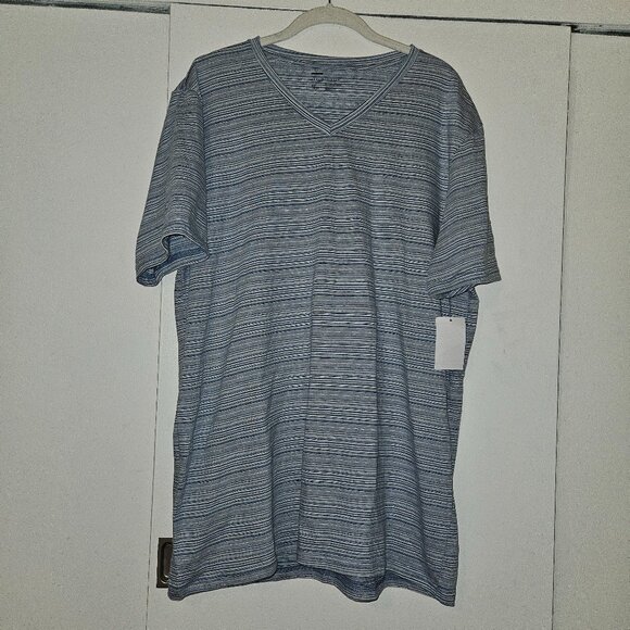 NWT Public Opinion Striped V-Neck Short-Sleeve Tee (XXL) - Picture 1 of 4
